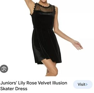 Lily Rose velvet illusion skater dress